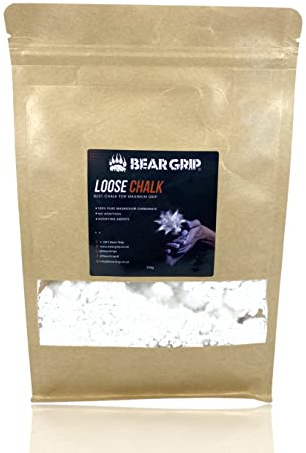 BEAR GRIP - Loose Chalk -Sports Chalk for Sweat Free Hands and Maximum Grip, Weight Lifting, Crossfit, Rock Climbing, Gymnastics, Pole Dancing, Bodybuilding and More
