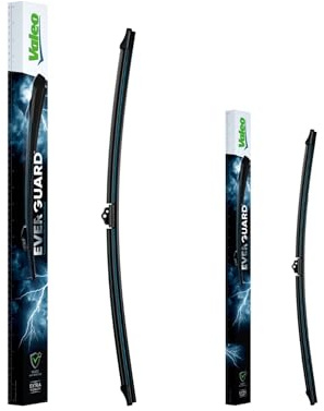 VALEO EVERGUARD - Kit De 2 Balais d'Essuie-glace Plats Premium En Silicone Avec Une Durée De Vie Prolongée X2 - VSF60+VSF40 Longueurs : 600mm + 400mm - Pack de 2