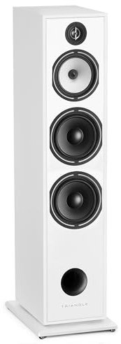 Triangle - BOREA BR10 Hi-Fi Floorstanding Speakers - Power handling 200W - Efficiency 92 dB/W/m - 21cm drivers - Versatile Music and Home Cinema - 245 x 1110 x 380 mm (White, Piece)