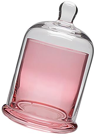 TOPBATHY Dual Purpose Glass Candle Stick Essential Oil Hood Decorative Candle Holder Windproof for Home Decor