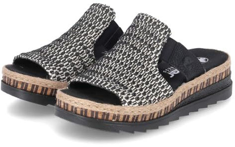 Rieker Mules V7953 pour Femme, Noir, 38 EU
