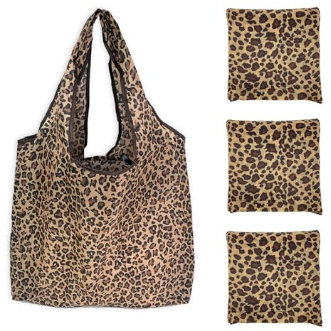 UILYNIU 3 Stück Große Leichte Faltbare Mehrwegtasche, 47 x 35 cm Waschbare Einkaufstasche für Herren Damen, Tote Bag Leichte Handtasche für den täglichen Einkauf Reiseaufbewahrung