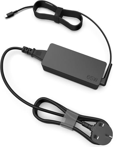 Riabwwox Universal 65W USB C Laptop Charger Compatible with Lenovo Thinkpad x1 Carbon T14 T15 T16 T480 T490 /yoga 720 910 920/Chromebook Type C,Fit for HP Dell Asus Acer Samsung UK Power Adapter Cord