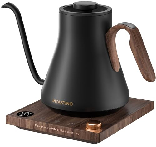 INTASTING Gooseneck Electric Kettle with ±1℉ Temperature Control, 0.9L