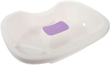DECORNIJIA Bac à Shampoing Portable Pour Lavabo Maison, Ergonomique Pour Lavage Cheveux Allongés, Plastique Blanc Ivoire, Soin Cheveux Femmes Enceintes Et Personnes Alitées