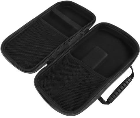 POPETPOP Estuche Rígido Eva para Micrófono Inalámbrico, Bolsa Dual | Negro, Protección Antichoque y Cierre de Cremallera, Bolsillo de Malla para Viaje