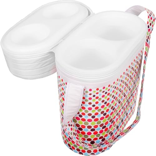 FUNOMOCYA Bolsa Térmica Doble para Biberones Aislante para Leche Materna y Alimentos de Diseño Individual Resistente y Portátil para Mantener Frescura Salidas