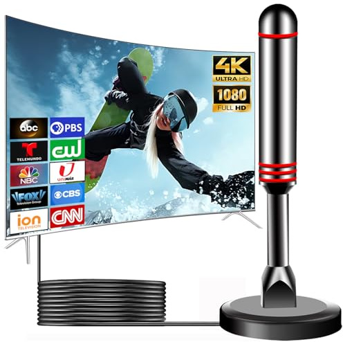 Antenna for Smart TV for Local Channels, TV Antenna Indoor for Long Range Reception, Digital TVs Antenna for Easy Installation and All Smart/Old TVs