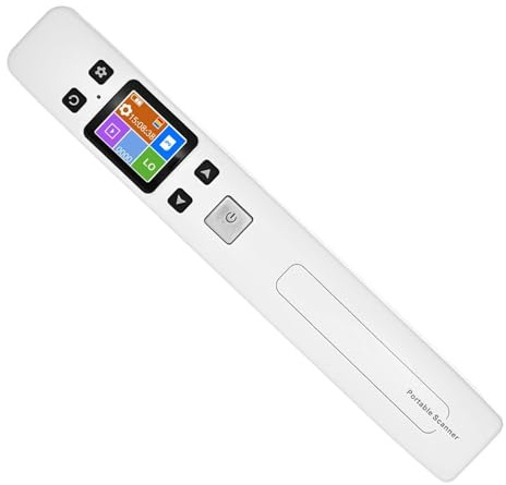 Aumotop Handhållen Wand Trådlös Scanner 1050DPI Höghastighets Bärbar A4-storlek JPG/PDF-format LCD-skärm för Böcker Kvitton Business (WiFi-funktion)