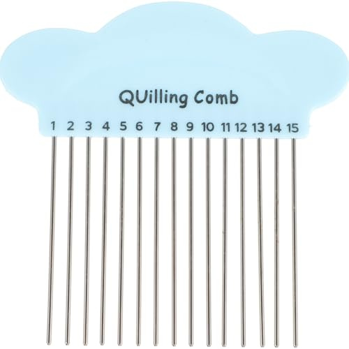 Healvian Peine para Filigrana de Papel Ranurado Grande, Herramienta de Quilling Portátil de Plástico y Metal para Manualidades, Suministros para Quilling, Adecuado para Color Aleatorio
