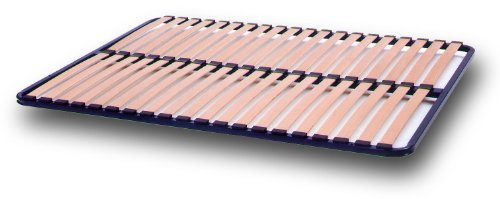 Promo Matelas - Sommier Cadre 20 Lattes - Bleu Nuit - 130 X 190 Cm