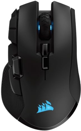 Corsair Ironclaw Wireless RGB - Ratón para Juegos FPS y MOBA - Sensor óptico de 18.000 dpi - Sub-1 ms Slipstream inalámbrico