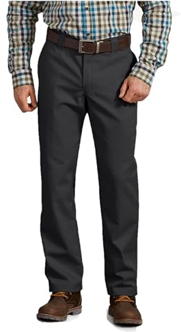 Dickies Hombre, Pantalón utilitario Active en sarga con cinturilla y corte regular, negro, 38W / 34L