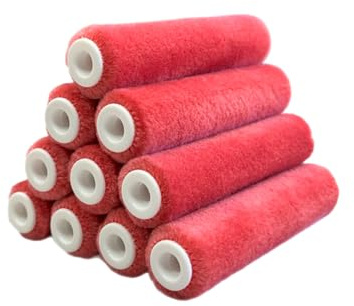 Premium 4-Inch Mohair Mini Paint Roller Covers - 10-Pack, Lint-Free & Shed-Resistant for Smooth Finishes – Ideal for Cabinets, Trim & Doors – Works with All Paints & Stains (10-Pack)