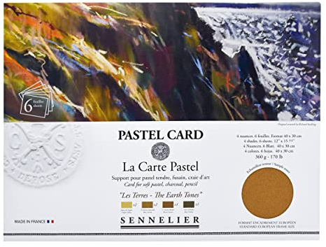 Sennelier La Carte - Pochette in carta pastello, 40 x 28 cm, toni della terra