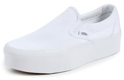 Vans Unisex Ua Classic Slip-On Stackform Sneakers, Canvas True White, 7.5 US Women/6 US Men