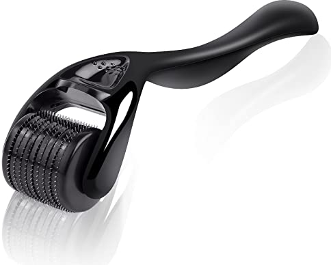 URAQT Dermaroller, Bartroller Microneedling Roller für Gesicht und Körper, Nadelroller Bart Roller für Bartwachstum, Gesichtshautpflege, Anti-Aging, Anti-Falten, Narbenentfernung (0.75mm)