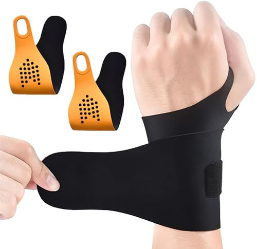 Nayyana 2 Stück Handgelenkbandagen, Handgelenkstütze, Handgelenkbandagen für Fitness, Bodybuilding, Kraftsport und Crossfit, Handgelenkschützer, Sporttrainingsschutz Handgelenkstütze