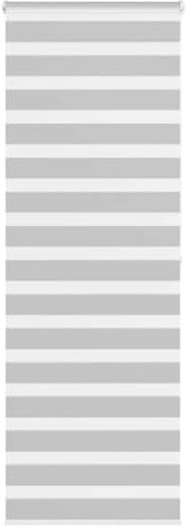 vidaXL Zebrarollo Hellgrau 75x200 cm Stoffbreite 70,9 cm Polyester, Zebra-Rollo, Doppelrollo, Zebra-Jalousie für Fenster, Doppelrollo, Zebra-Rollo