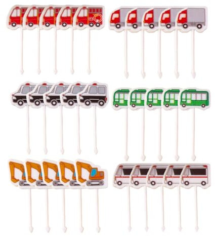 30 Forchette Di Frutta Per Auto, Segni Di Frutta Da Cartone Animato Creativo, Forchette Di Frutta Bento Per Bambini, Segni Di Frutta Riutilizzabili, Mini Forchette Di Plastica Carine.