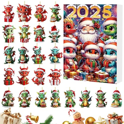 Calendario De Adviento De Dinosaurios, 24 Días Calendarios De Dinosaurios Para Vacaciones, Decoración Colgante Acrílica Plana 2D Para Actividades Familiares Diarias De Adultos Y Niños En Hogar Escuela