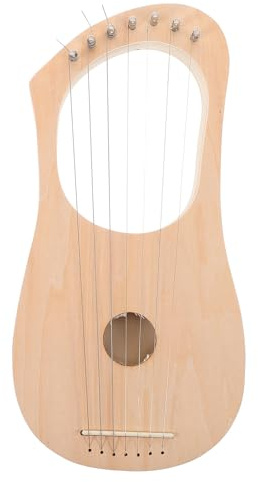 GALPADA Kit Fai da Te Arpa Lira in Legno di Tiglio con 7 Corde Chiave di Accordatura e Pioli Strumento a Corde Artigianale per Musica Scuola e Decorazione Casa