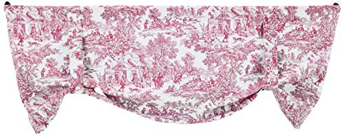 Victoria Park Toile - Cortina superior para ventana, color rojo
