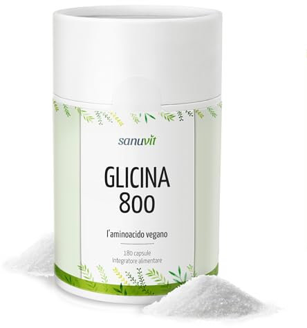 Sanuvit® - Glicina 600 mg | Elevata biodisponibilità e tolleranza | Vegano | 60 capsule