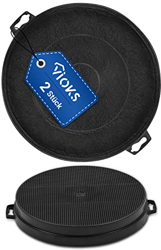 VIOKS 2x Kohlefilter Ersatz für 00353121 Bosch Aktivkohlefilter Dunstabzugshaube 210mm - Neff Bosch Balay Elica Siemens Dunstabzugshaube Kohlefilter