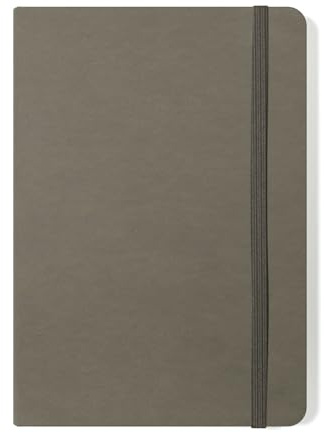Silvine A5 Executive Hardback Notebook / Journal Grey. 160 Lined Pages of 90gsm Premium Ivory Paper