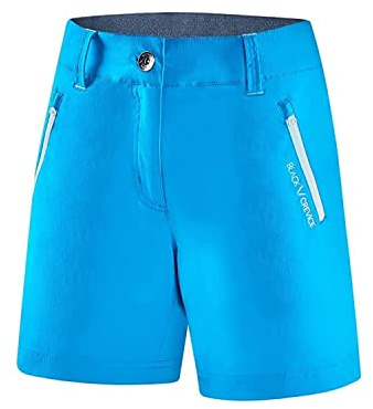 Black Crevice Korta shorts för kvinnor I vandringsshorts dam I kort I dam utomhusshorts I trekkingshorts dam med elastiskt midjeband på baksidan I slitstarka och ventilerande, Hawaiian Ocean/Vit, 42