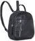 ROYALZ 'Olympia' Lässiger Kleiner Lederrucksack Damen Echtleder im Vintage Look - Eleganter Mini Rucksack perfekt als Tagesrucksack Cityrucksack Rucksackhandtasche, Farbe:Schwarz