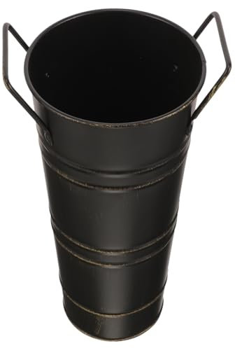 Yardwe Jardinière en Fer Vintage avec Poignée 10 Pouces Pot De Fleur Créatif pour Décoration De Table Intérieure Et Arrangement Floral