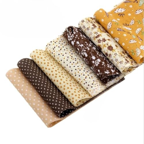 Lot de 7 bandes de coton - 10 x 100 cm - Différents motifs pour patchwork - Pour matelassage, couture, loisirs créatifs