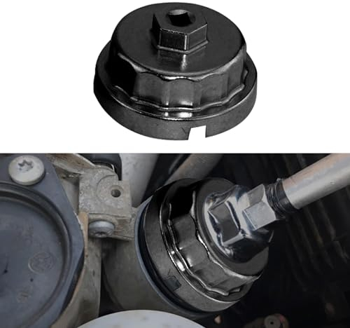 deemars Sie Haben den Filter Vergessen, Gedreht mit dem Eingelegten Wasserfilter, 64,5 MM Schwere ölfilter Werden Abgebaut So kann man Toota, Lexus, Hananda und Mehr Fahrzeuge (Es ist schwarz)