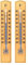 VELAMP Thermomètre intérieur/extérieur en bois 20 cm (Lot de 2)