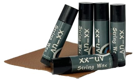 xx-uv 5-Pack Archery String Wax with Leather Applicator – Protective Bowstring Lubricant for Recurve, Compound & Traditional Bows – Reduces Friction & Extends String Life