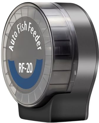 Byuexhp Axolotl - Distributeur Automatique de Nourriture pour Poissons - Minuterie d'alimentation programmable - 6 Niveaux - 140 ML - pour Aquarium, Bureau, Maison