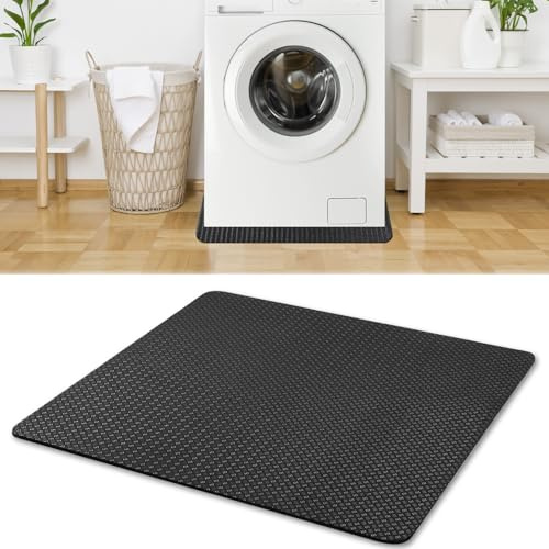 Tappetino antivibrazione, lavabile in lavatrice, 60 x 60 cm, antiscivolo e impermeabile su entrambi i lati, per lavatrice, asciugatrice e frigorifero, tappetino antiscivolo per elettrodomestici