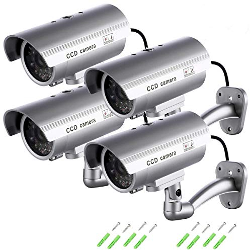 tempo di saldi 4 Gefälschte Überwachungskameras für den Außenbereich mit Infrarot-Blinklicht