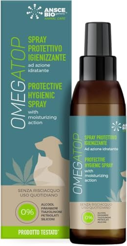 OMEGATOP rengöringsspray för hundar med naturliga oljor 150 ml | Alternativ till schampo | För hygienisk pälsvård | Enkel att använda | Fräschar upp pälsen