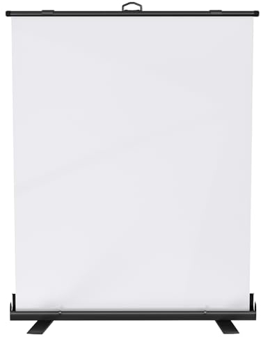 WASJOYE Tragbarer Weißer Hintergrund, Professioneller Chromakey-Hintergrund für Fotografie, Video, Live Gaming-Streaming,Virtual Studio, TikTok VTuber, 150x200 cm