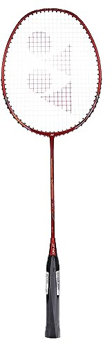 YONEX Nanoray 72 Light - Racchetta da badminton, colore: rosso scuro, 5U G4, nanometrica, X-FULLERENE, Aero+Box Frame, isometrica, Solid Feel Core, con giunto a T integrato, Cina, sviluppata in