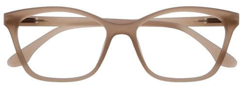 OPULIZE KAT Lesebrille - Cat-Eye Katzenaugen-Fassung - Matt Taupe - Herren & Damen - Federscharniere - R59-U - +1.00