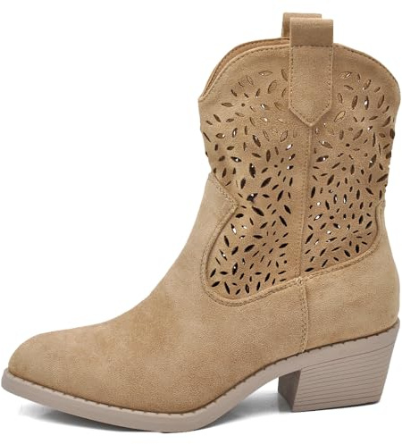 IF Fashion Scarpe da Donna Stivali Stivaletti Camperos Traforati G678 khaki N.36