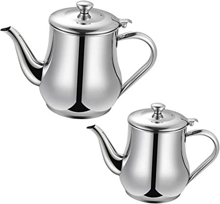 UTHCLO 1 Set Oliera in Acciaio Inox Separatore Di Grassi Per Sugo Barattolo D'olio Imbuto Di Petrolio Contenitore Per Olio Da Cucina Con Filtro Separatore D'olio Acciaio Inossidabile 2 Pz