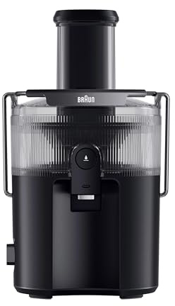 Braun MultiJuice 5 - Cold Press Juicer with ColdXtract Technology, Fresh Juice in 15 Seconds, 75 mm Feed Tube, 1.5L Pulp Container, One-Touch Anti-Drip System, Stainless Steel Filter, Black (SJ5000)