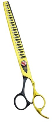 Tijeras Peluqueria Tijeras de entresacar Groomer Shark 8 pulgadas(Gold)