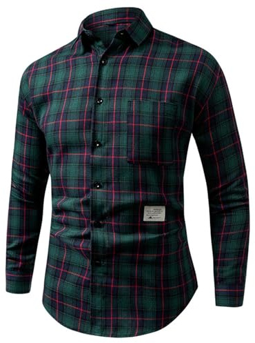 Bastwahl Chemise Hiver Homme de bûcheron à Carreaux Polaire à Manches Longues Chaude Hiver Veste Chemise Classique Coupe Col Boutonné Normale Loisirs Coton Vetement Haut Décontractée