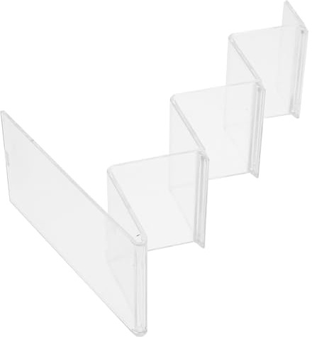 LIFKOME Espositore Trasparente per Portafoglio a 3 Livelli 7 Cm, Organizer Rialzato per Borse, Supporto Espositivo Versatile per Negozi e Centri Commerciali